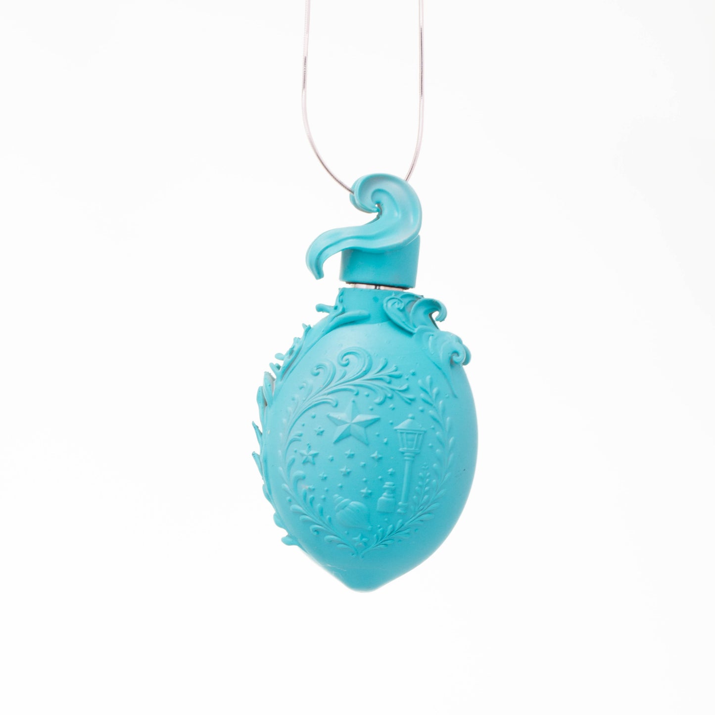 Starry Voyage Micro Landscape Necklace – Hand-Painted Resin Pendant with Wizard Cat & Constellations