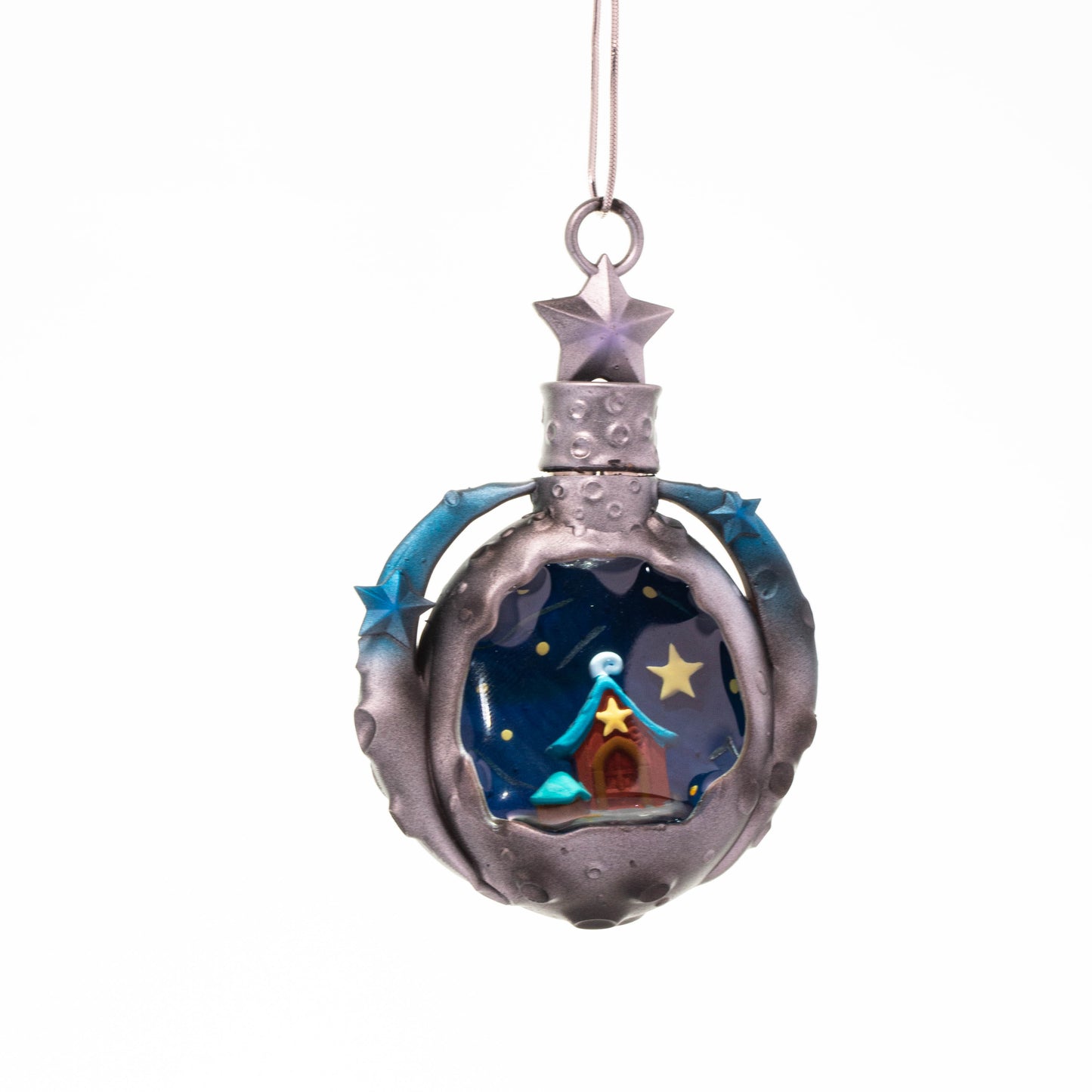 Celestial Shelter Necklace – Resin Micro Landscape Cosmic House Pendant