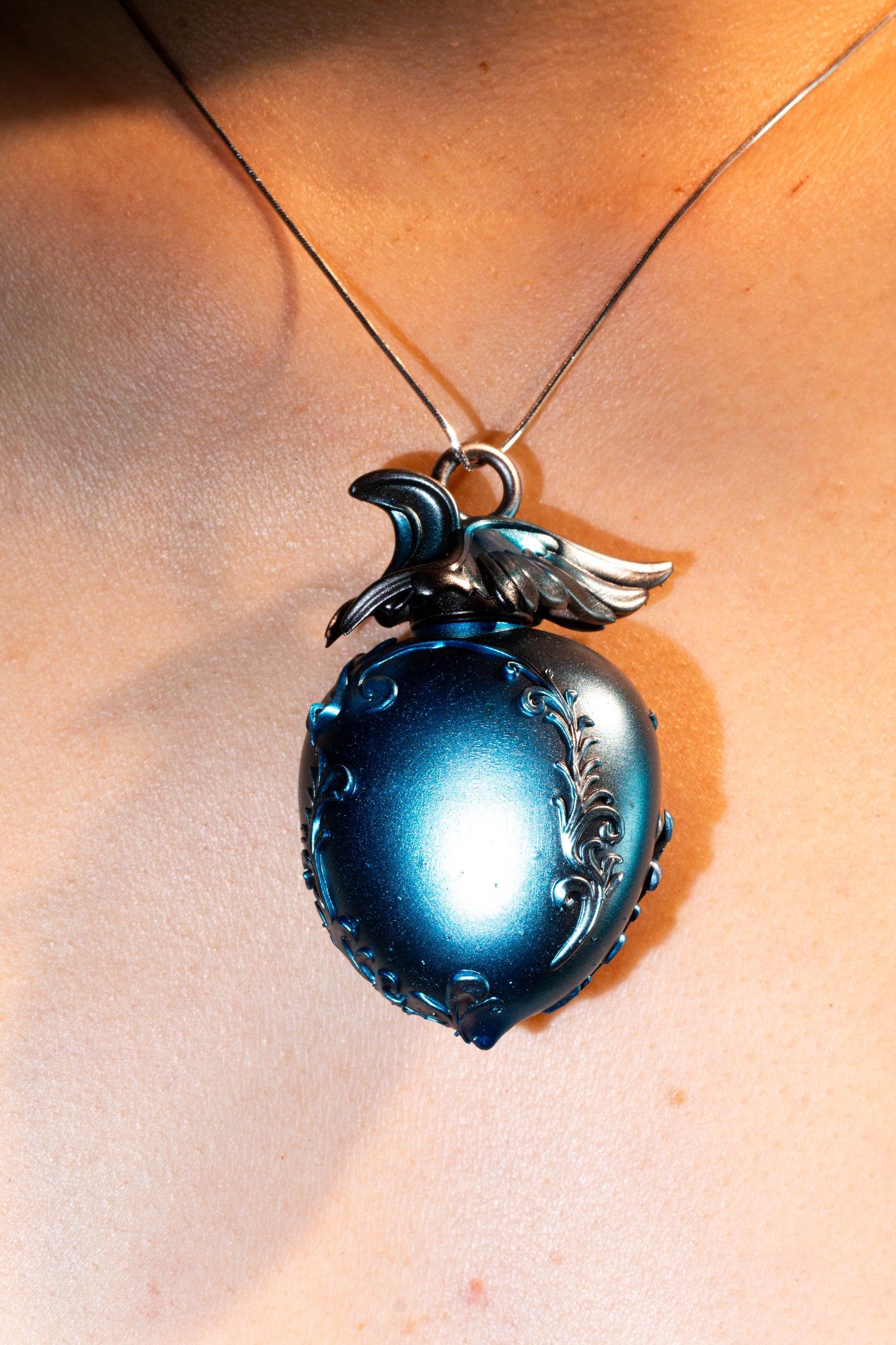 Forest Academy Micro Landscape Necklace – Hand-Painted Resin Woodland Pendant