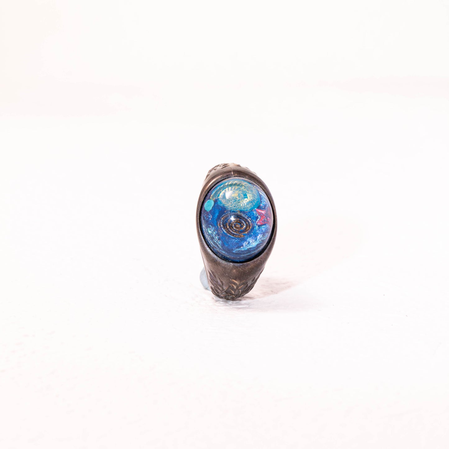 Galaxy Dream Ring – Handmade 925 Silver Resin Cosmic Jewelry