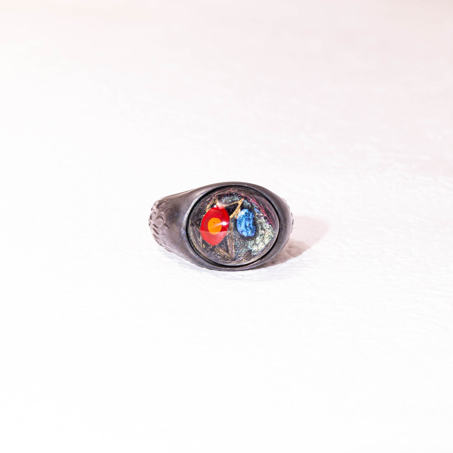 handmade 925 silver solar system planet ring