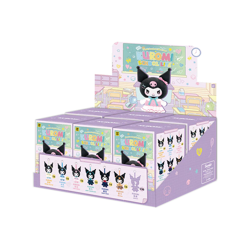 TOPTOY x KUROMI KUROMI School Life Vinyl Plush Keychain Gift Blind Box