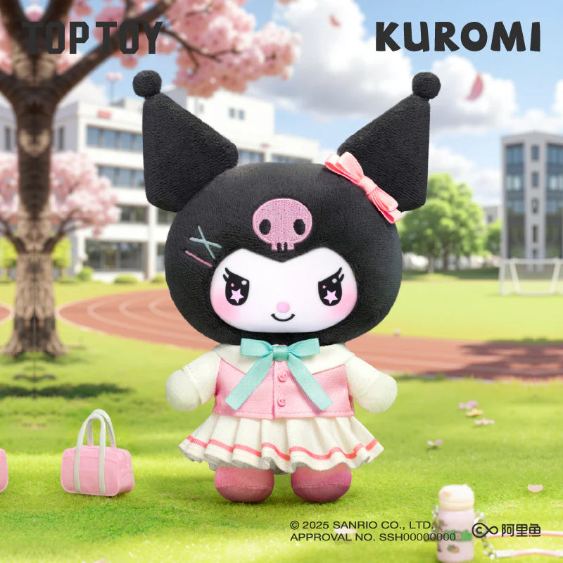 TOPTOY x KUROMI KUROMI School Life Vinyl Plush Keychain Gift Blind Box