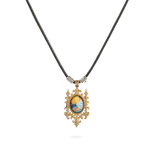 Solara’s Blessing – Vintage Brass Sun Pendant Necklace | Symbol of Renewal & Hope