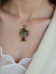 alt="Worn Dragonbrew Teapot Necklace with dragon pendant"