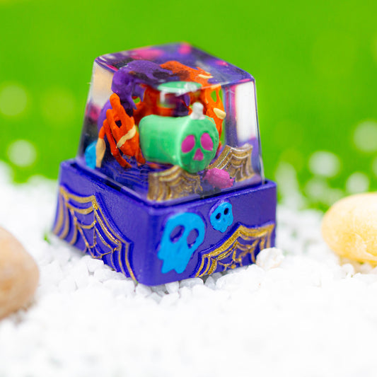 Sour Lemon Resin Keycap Spider Art Keycap Handmade Keycap Mechanical Keyboard