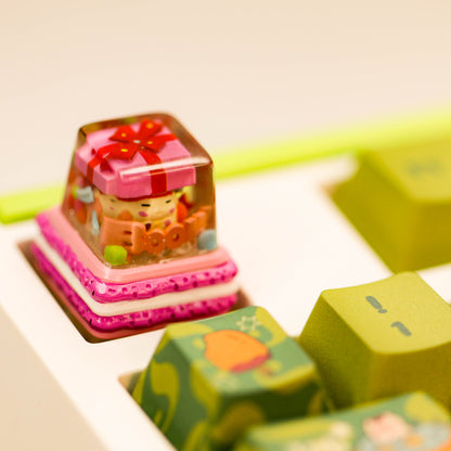 Giftland Boomies Resin Artisan Keycap Collection – Surprise Box Micro Landscape Keycaps for Mechanical Keyboards