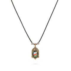 Moonlight Mushroom Cottage-brass necklace