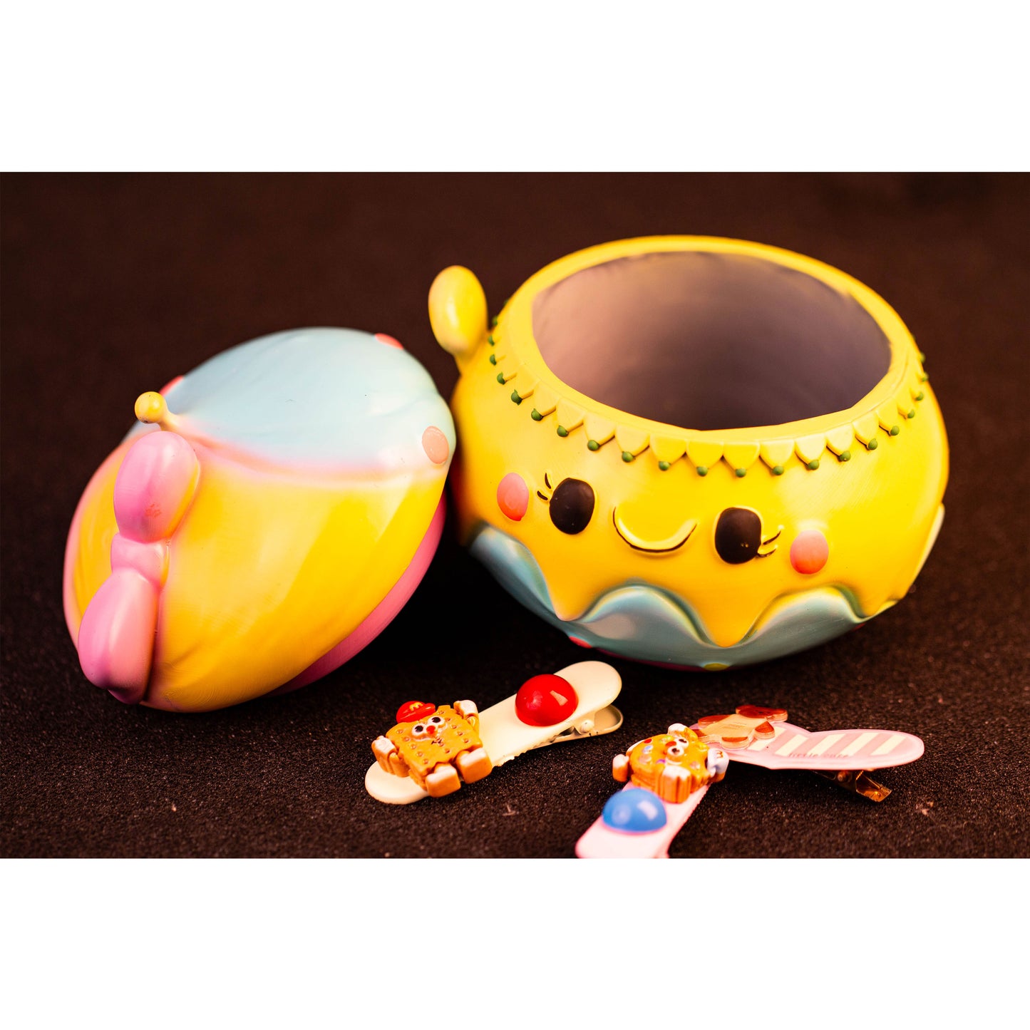 Cartoon candy jar pen holder desktop storage jar handmade customization