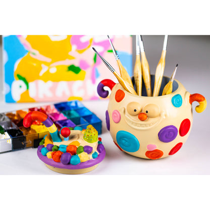 Cartoon candy jar pen holder desktop storage jar handmade customization