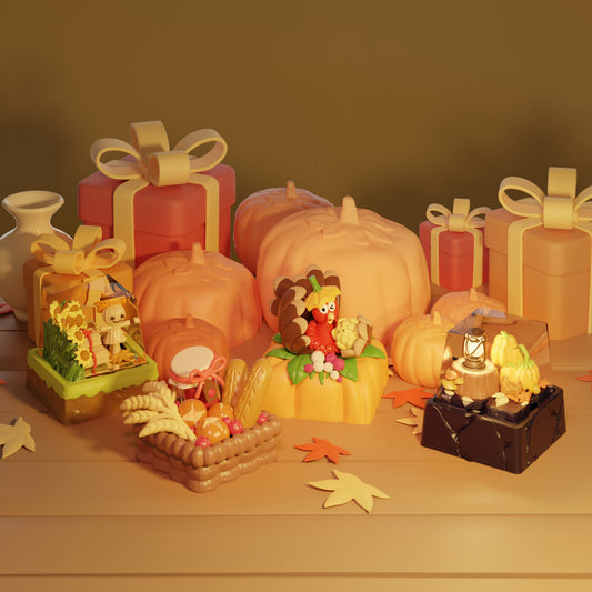 Harvest Tale – Resin Artisan Keycaps with Farm & Autumn Micro Landscape for Mechanical Keyboards