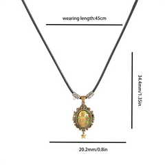 Serene Lotus Guardian-brass necklace