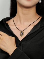 Moonlight Rosewish-brass necklace