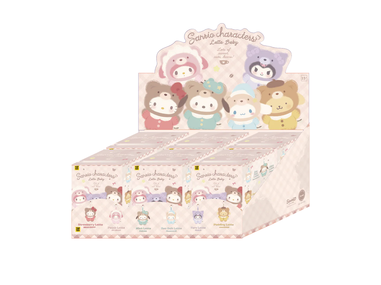 TOPTOY x SANRIO Latte Baby Vinyl Plush Keychains Gift Blind Box