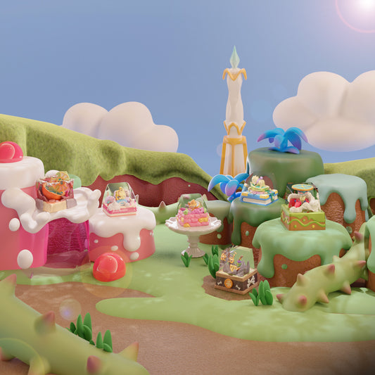 Whimsy Grove – Artisan Resin Keycap Collection with Dessert & Fantasy Micro Landscapes for Mechanical Keyboards