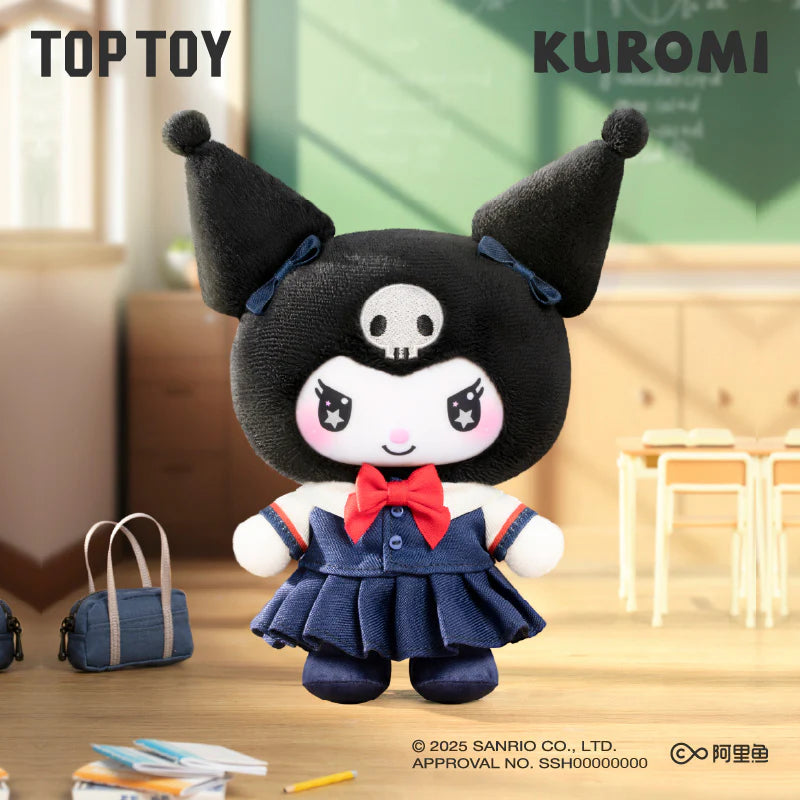TOPTOY x KUROMI KUROMI School Life Vinyl Plush Keychain Gift Blind Box