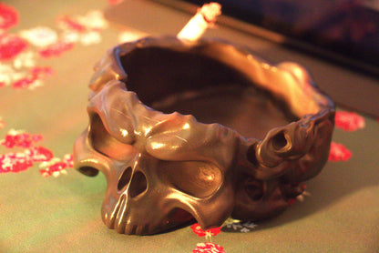 skull ashtray cigar