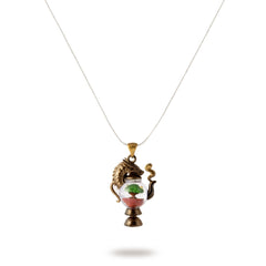 	alt="Dragonbrew Teapot Necklace with dragon design and resin details"