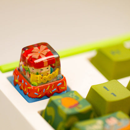 Sour Lemon Artisan Keycap Gift Doll Resin Keycap Handmade Keycap Mechanical Keyboard