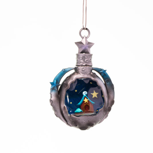 Celestial Shelter Necklace – Resin Micro Landscape Cosmic House Pendant