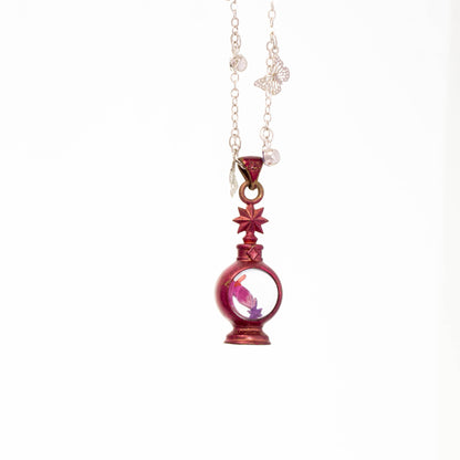 Starry Fishbottle Necklace – 925 Silver Resin Micro Landscape Fish Pendant