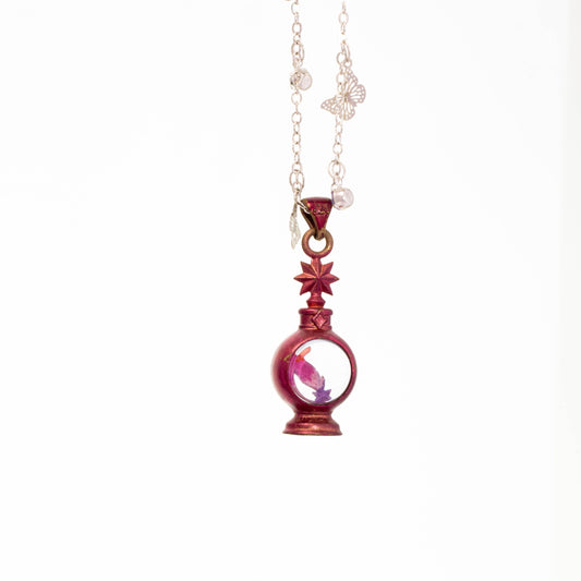 Starry Fishbottle Necklace – 925 Silver Resin Micro Landscape Fish Pendant