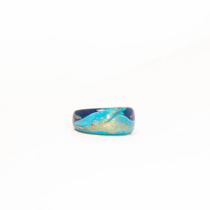 Ocean Whale Song Ring – 925 Silver Handmade Marine Relief Jewelry