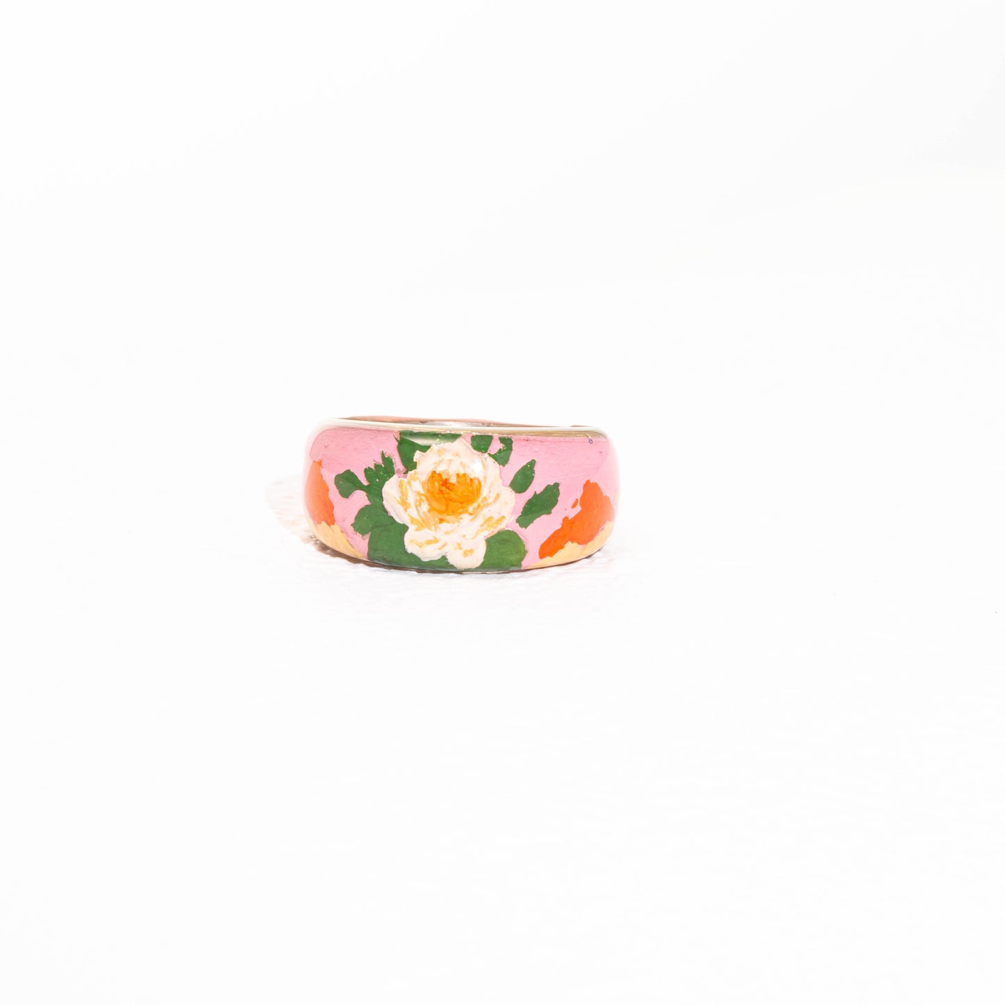 Blossom Whispers Ring – 925 Silver Handmade Floral Relief Jewelry