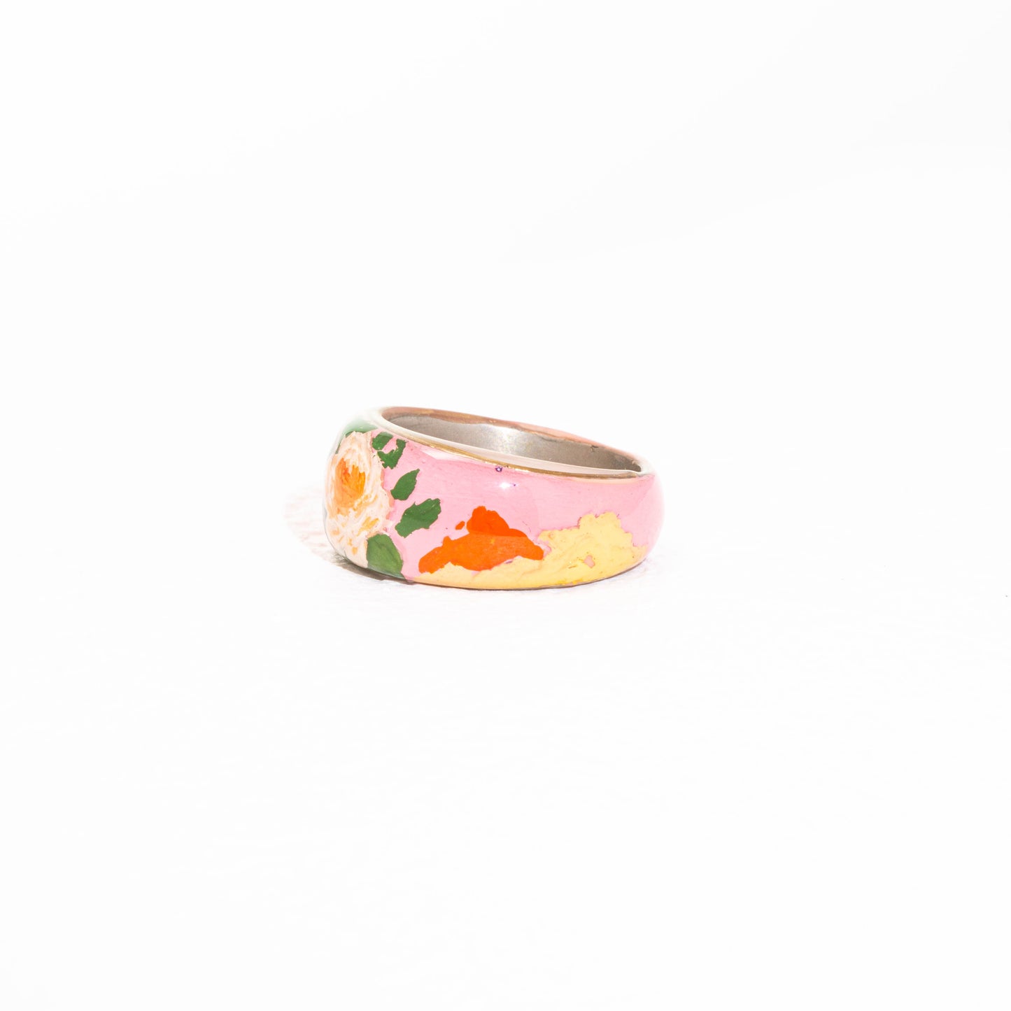 Blossom Whispers Ring – 925 Silver Handmade Floral Relief Jewelry