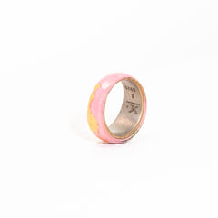 Blossom Whispers · Hand-Painted Floral 925 Silver Ring