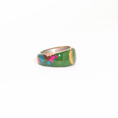 Moonlight Grove · Crescent Moon Relief 925 Silver Ring