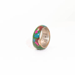Moonlight Grove · Crescent Moon Relief 925 Silver Ring