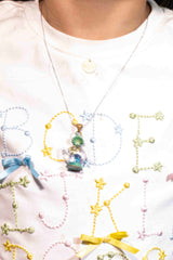Ocean Bloom Teapot · Rose-in-Glass 925 Silver Necklace
