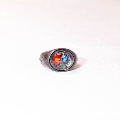 handmade 925 silver solar system planet ring