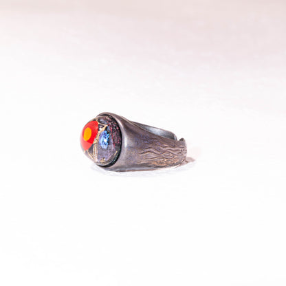 handmade 925 silver solar system planet ring