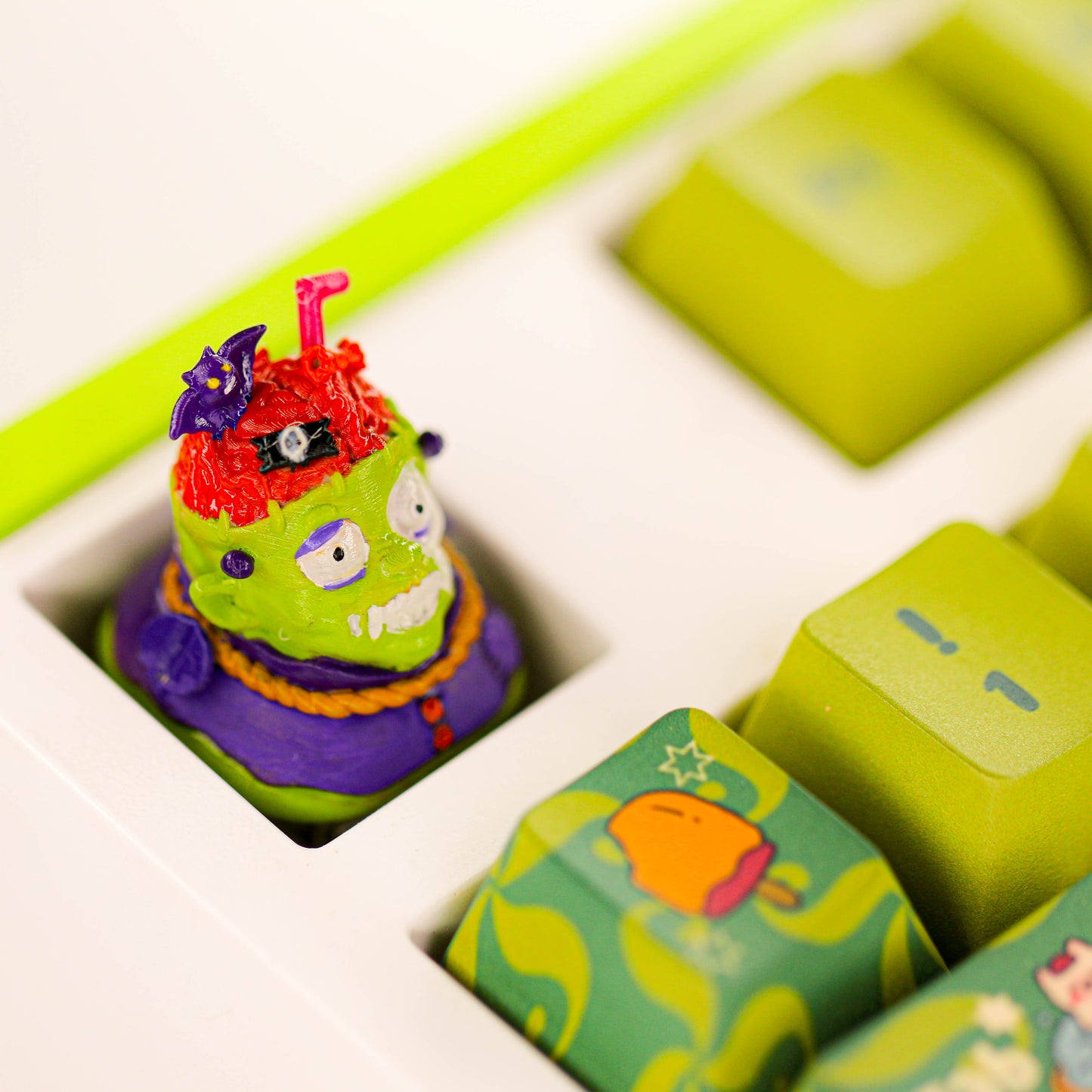 Sour Lemon Resin Keycaps Evil Theme Series Art Keycaps Handmade Keycaps Mechanical Keyboard