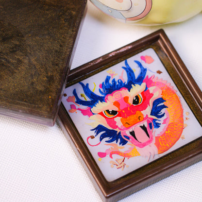 Valentine's Day gift,Handmade Resin Dragon Coaster | Oriental Art Decor | Unique Home & Gift Idea