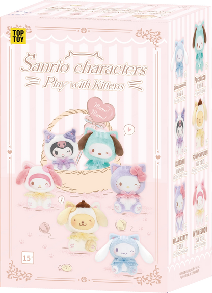 TOPTOY x SANRIO Play with Kittens Series Plush Keychains Gift Blind Box