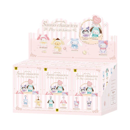 TOPTOY x SANRIO Play with Kittens Series Plush Keychains Gift Blind Box