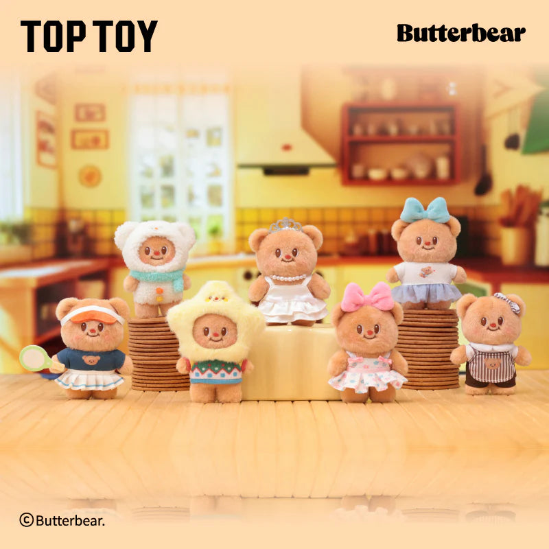 TOPTOY x Butter Bear Versatile Wardrose Plush Keychains Gift Blind Box