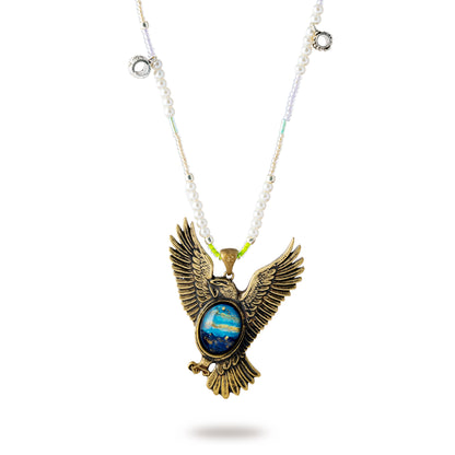 Brass Soaring Eagle Necklace – Spiritual Flight & Protector of Vision Jewelry