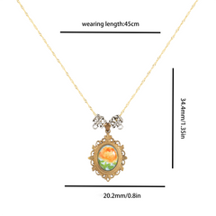 Rose in Golden Light-brass necklace