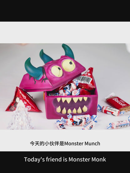 Cartoon monster series small desktop storage box